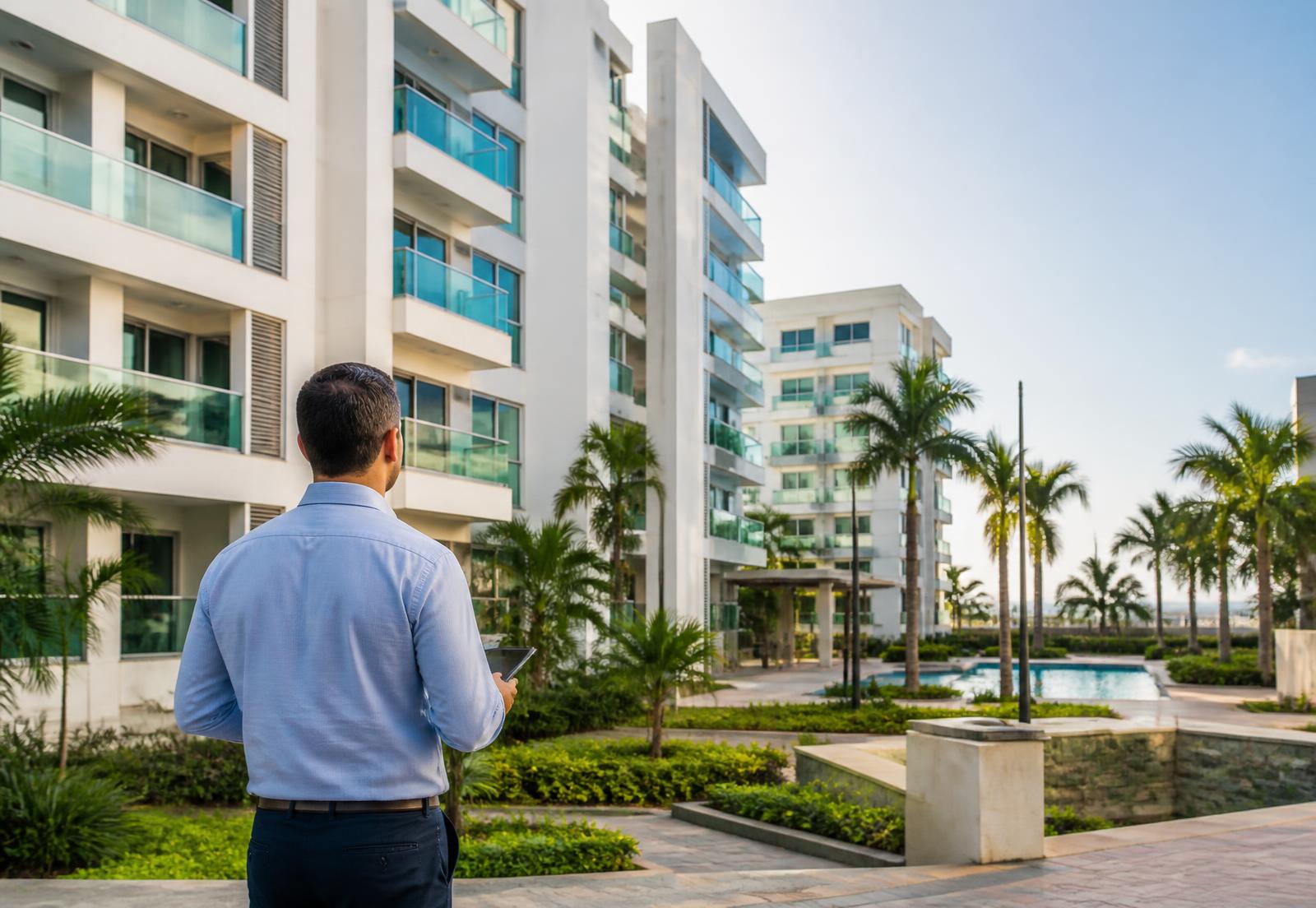 Complejo moderno de condominios en República Dominicana